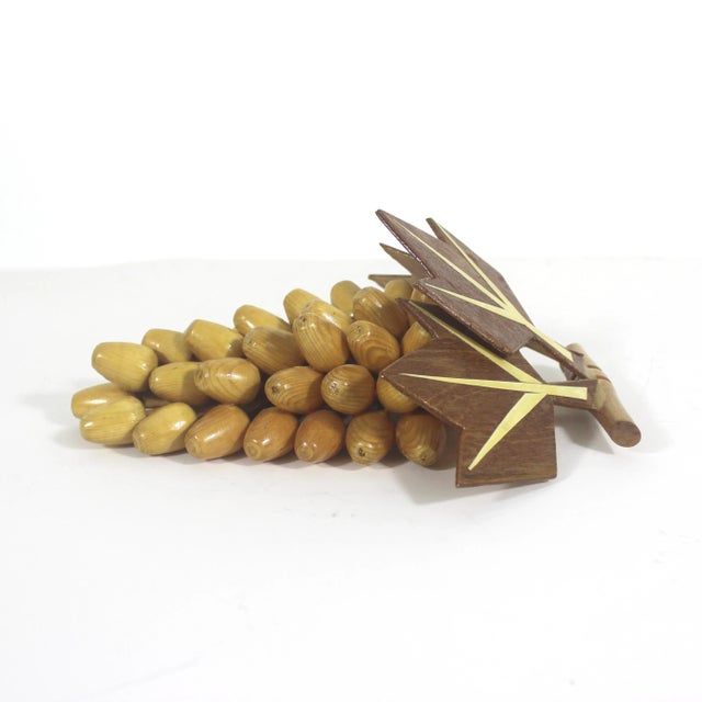 Mid-Century Modern Large Wood Grape Fruit Cluster For Sale - Image 4 of 9