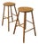 Tall Beech and Elm Farmhouse Kitchen Stools, 1960, Set of 2 For Sale