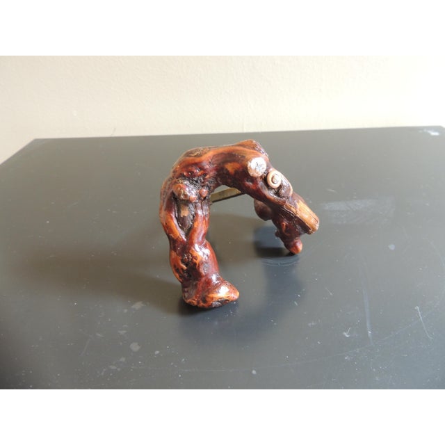 Boho Chic Vintage Grapevine Wood Wine Bottle Opener For Sale - Image 3 of 5