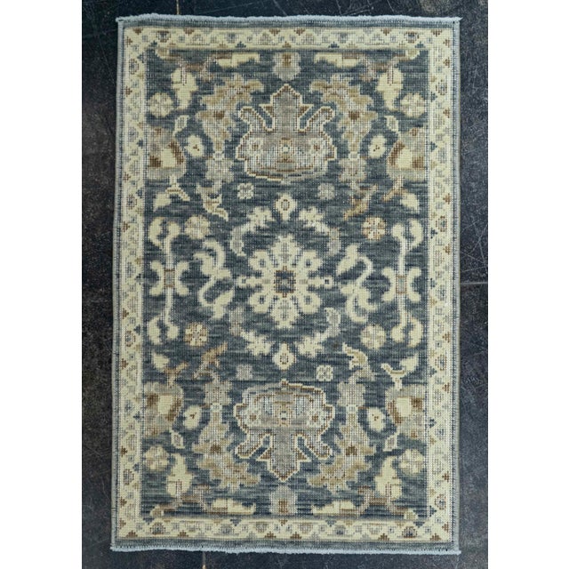 Black Turkish Oushak Rug 1'7" x 2'5" #20443 For Sale - Image 8 of 8