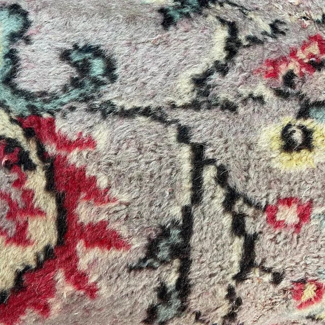 Vintage Handmade Rug Cushion Cover For Sale - Image 6 of 11