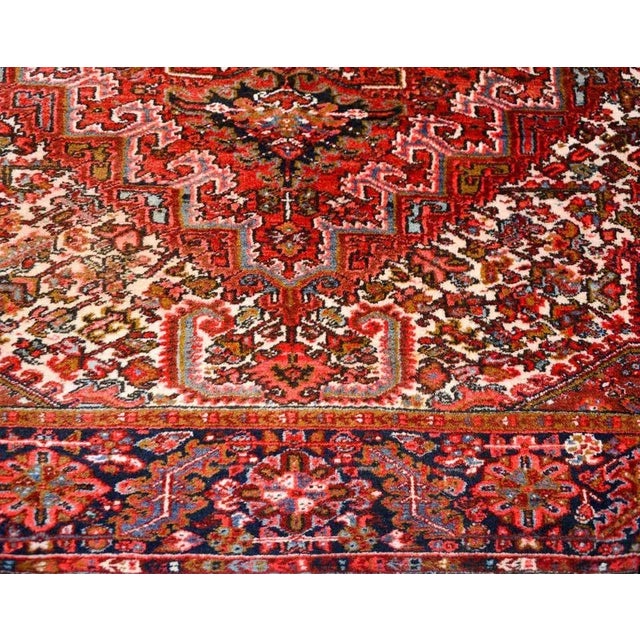 Textile Late 20th Century Persian Heriz Rug For Sale - Image 7 of 12
