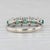 Metal 0.54ctw Emerald Diamond Ring 14k White Gold Size 5.5 Stackable For Sale - Image 7 of 8