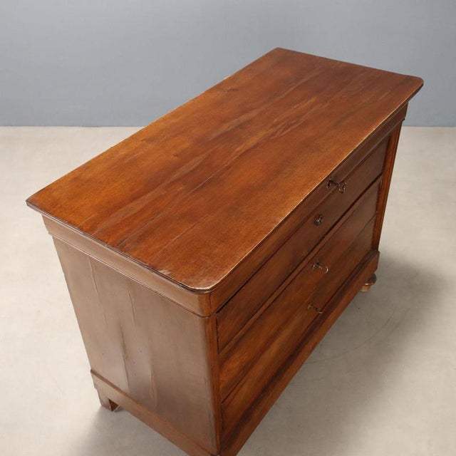 Brown Antique Italian Walnut Chest of Drawers, 1800s For Sale - Image 8 of 11