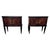 Mid-Century Art Deco Italian Nightstands in Walnut Glass Top, 1950s, Set of 2 For Sale - Image 10 of 10