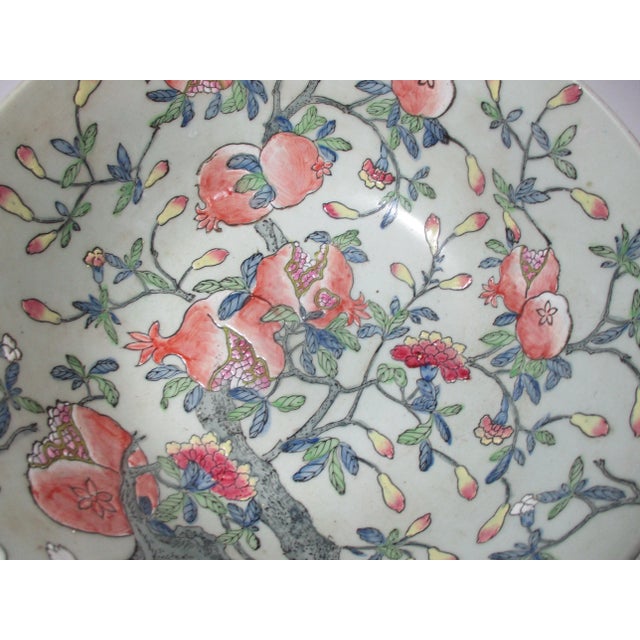1980s Vintage 1980s Chinese Pomegranate Bowl For Sale - Image 5 of 8