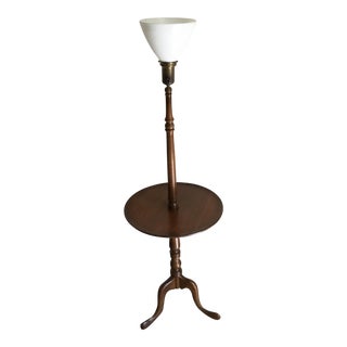 Queene Anne Solid Wood Table Floor Lamp Circa 1960 For Sale