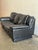 Vintage Italian Black Leather Sofa - Mid Century Modern Style 1980s For Sale - Image 9 of 12