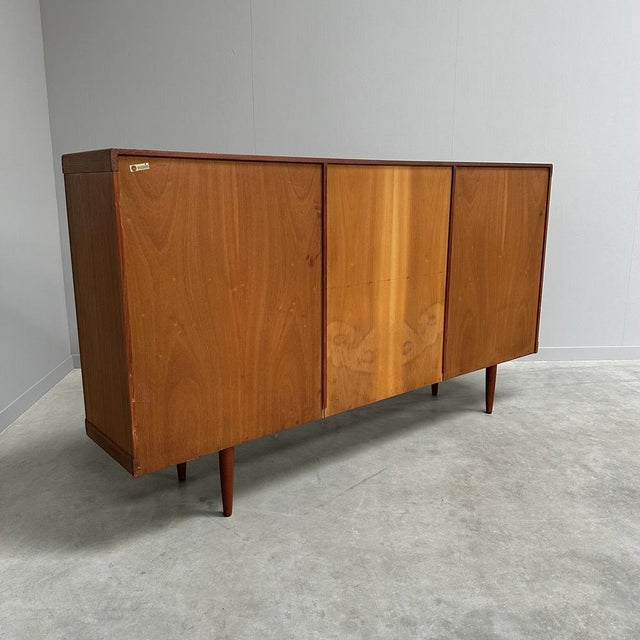 Mid-Century Modern Danish Teak Highboard by H.W. Klein for Bramin, 1960s For Sale - Image 12 of 16