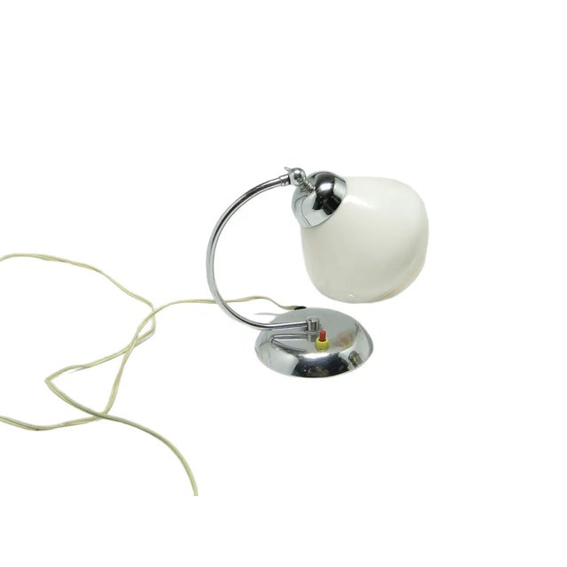 Mid-Century Modern Art Deco Bedside Lamp, Poland, 1950s For Sale - Image 3 of 6