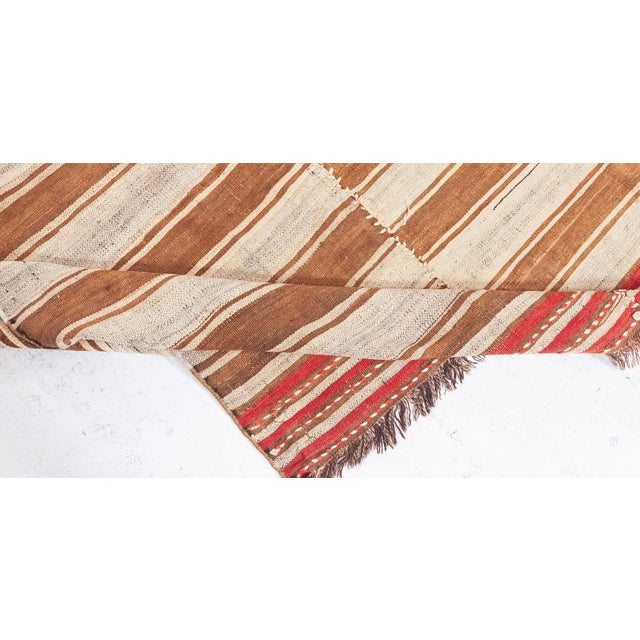 Brown Doris Leslie Blau Vintage Turkish Kilim Rug For Sale - Image 8 of 8