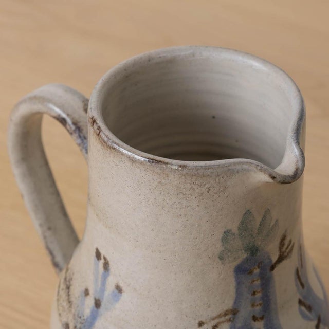 1950s French Ceramic Pitcher by Gustave Reynaud For Sale - Image 10 of 11
