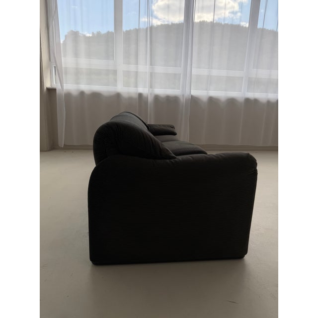 Blue Maralunga 3-Seater Sofa by Vico Magistretti for Cassina, 1970s For Sale - Image 8 of 18