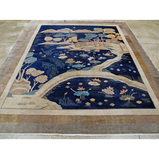 Galerie Shabab Collection Early 20th Century Chinese Peking Carpet For Sale - Image 4 of 9