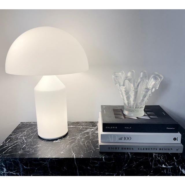 2010s Oluce Atollo Medium Glass Table Lamp by Vico Magistretti For Sale - Image 5 of 9