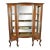 Antique Solid Mahogany Bow Front Mirrored Back China Display Cabinet For Sale