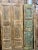 Antique Carved Door Natural Wood Patina With Brass Accents, a Pair For Sale - Image 4 of 5