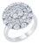 2.67 Carat Diamond Cocktail 14 Karat White Gold Ring, Size 6.5 For Sale
