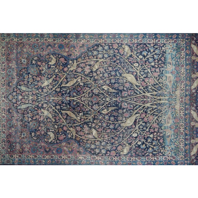 Antique Kerman Rug 8'8'' X 11'8'' For Sale In New York - Image 6 of 10