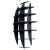Italian Modern Black Wood Convex Shape Wall Bookcase, 1980s For Sale - Image 11 of 11
