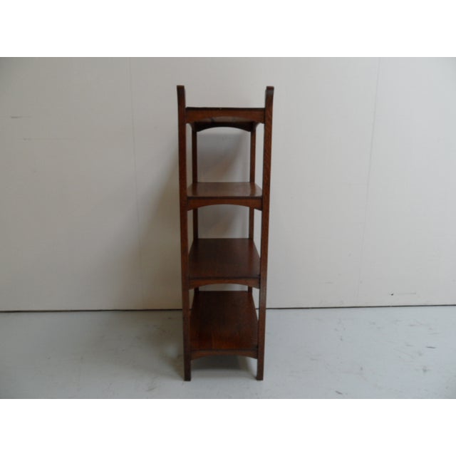 Art Nouveau Jugendstil Oak Open Bookcase Shelf, 1890s For Sale - Image 5 of 10
