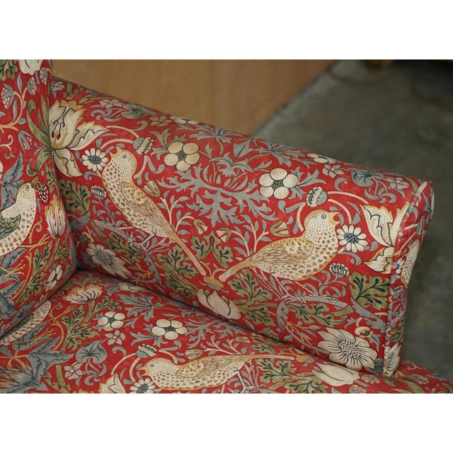 Modern Strawberry Thief Fabric Library Lounge Chair from William Morris For Sale - Image 9 of 18
