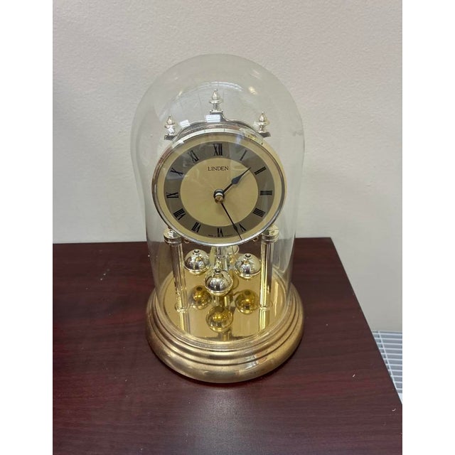 Traditional Vintage Linden Anniversary Clock For Sale - Image 3 of 7
