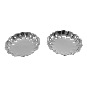 1970’s Vintage/New James Dixon & Sons Silverplate Sweet Dishes Fluted on a Circular Foot- A Pair