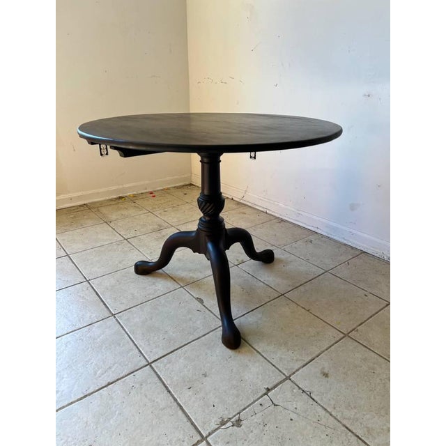 Brown Early 19th Century Georgian Style Queen Anne Solid Mahogany Tilt -Top Table, 36'' Diameter For Sale - Image 8 of 12