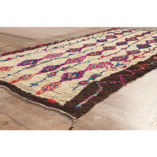 Beige Vintage Azilal Moroccan Rug, 04'11 X 08'08 For Sale - Image 8 of 10