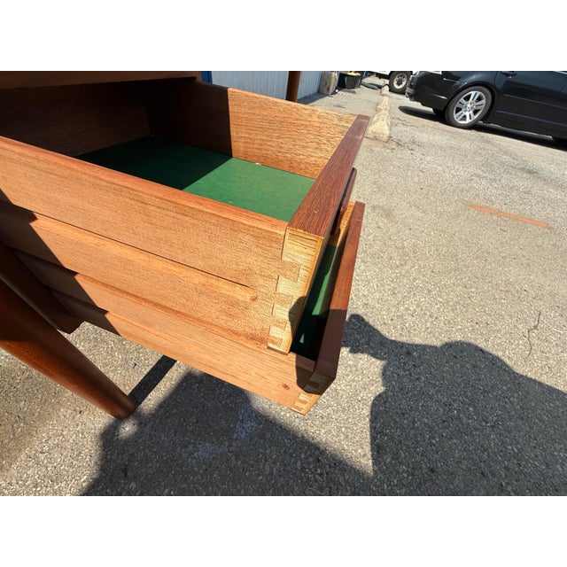 Mid-Century Modern Teak Drop Leaf Desk For Sale - Image 11 of 12