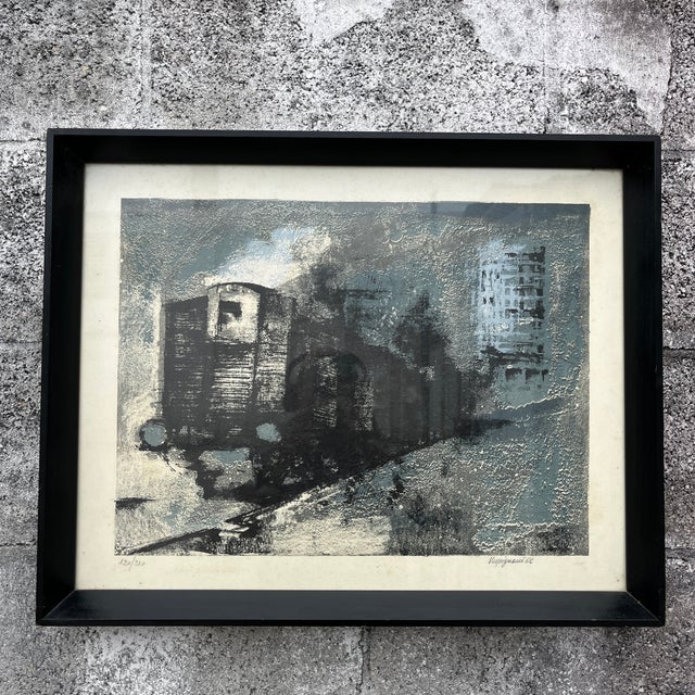 Renzo Vespignani "The Train" Framed Numbered and Hand Signed Lithograph, 1962 For Sale - Image 15 of 16