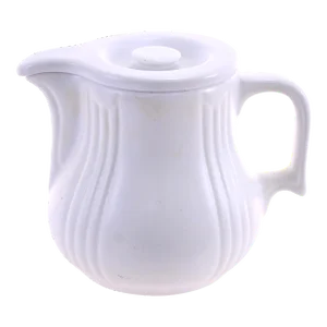 White Lidded Creamer Pitcher