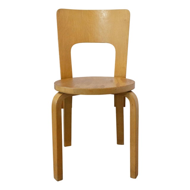 Vintage Finnish Wooden Chair by Alvar Aalto, 1950 For Sale