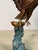 Large Bronze Bald Eagle Sculpture Catches Fish on Marble Base - 38"h For Sale - Image 4 of 11
