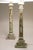 1960s XL Pair Neo Classic Hollywood Regency Modern Green & Rust Onyx Marble Tuscan Style Column Table Lamps 1960's Italy For Sale - Image 5 of 14