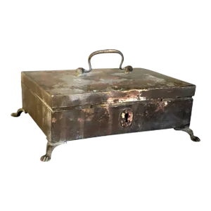 Anglo Indian Regency Patinated Brass Desk Box
