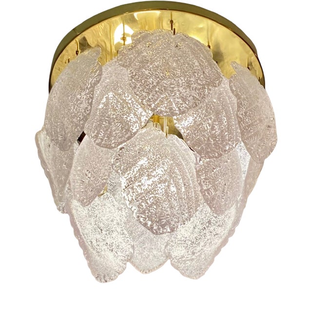 Art Nouveau Style Leaf Ceiling Lamp, 1890s For Sale