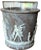 Grand Tour Vintage Engineered Stone Candle Holder With Classical Relief Figures For Sale - Image 3 of 6