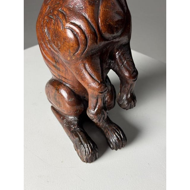 Hand-Carved Statue of Dog Saint Rocco, 18th Century For Sale - Image 9 of 18