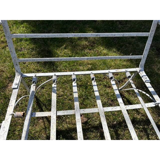 White 1960s Mid-Century Patio / Garden 4 Piece Set White Wrought Iron For Sale - Image 8 of 18