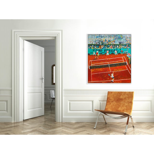 Contemporary French Open by Shaun Ellison in White Frame, Large Art Print On Canvas For Sale - Image 3 of 4