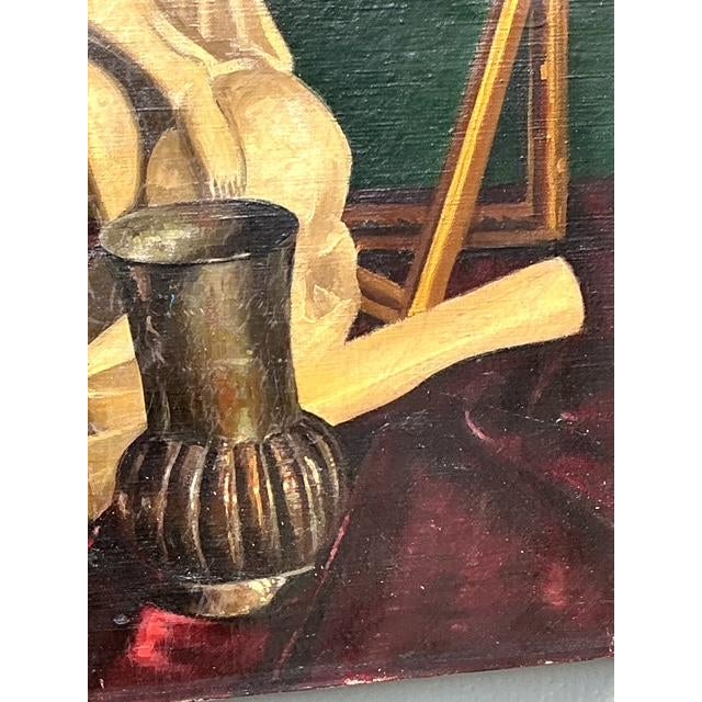 Vintage Original Still Life Oil Painting on Canvas For Sale - Image 10 of 12