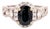 Natural Sapphire Diamond Ring 6.5 18k White Gold 2.59 TCW Certified For Sale