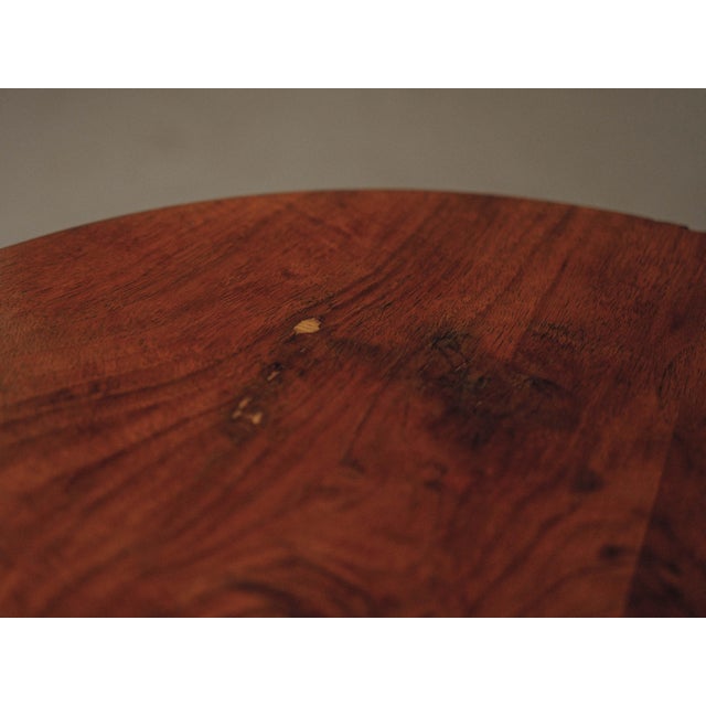 Art Deco Round Pedestal Side Table in Wood, France, 1950 For Sale - Image 9 of 12