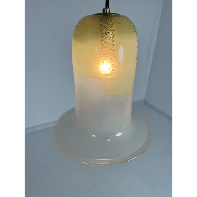 1960s Mid-Century Modern Bell Lamp in Murano Glass and Brass, 1960s For Sale - Image 5 of 16