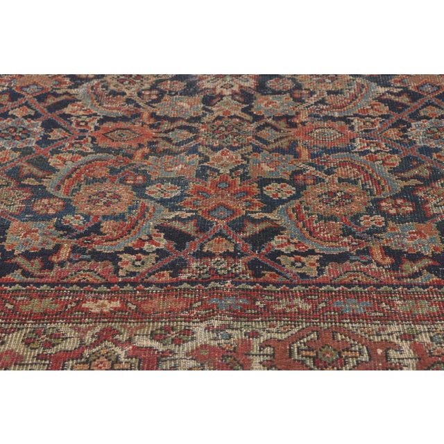 Late 19th Century 1880s Antique-Worn Persian Farahan Rug, 05'00 X 10'00 For Sale - Image 5 of 9