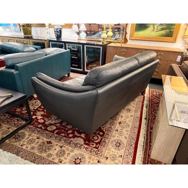 Natuzzi Editions Greccio Leather Sofa For Sale - Image 9 of 12