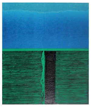 Richard Gieryszewski, Horizontal Lines, Landscape, 1998, Linocut & Woodblock Print & Paper