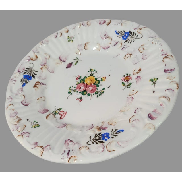 Add a touch of vintage elegance to your dining table with this beautiful set of 4 Italian hand-painted petite floral...
